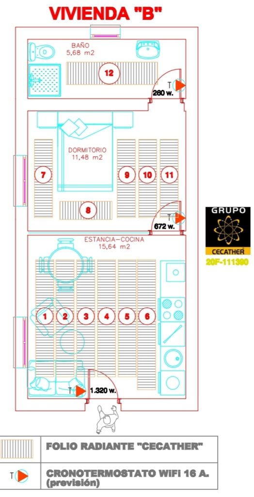 instalación de folio radiante bajo suelo laminado