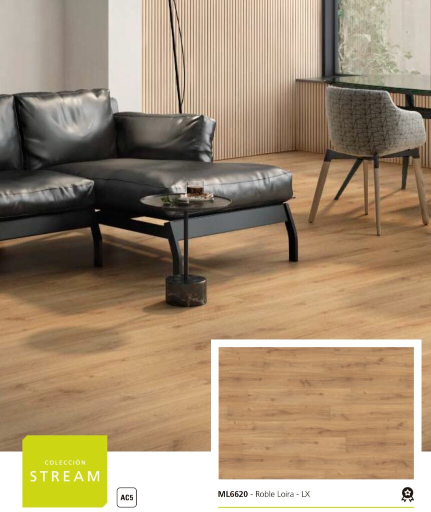demostración suelo laminado roble loira