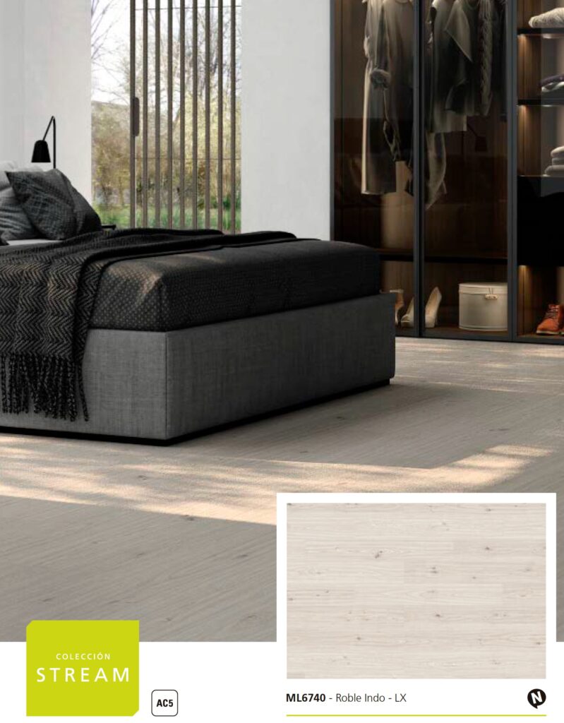 demostración suelo laminado roble indo