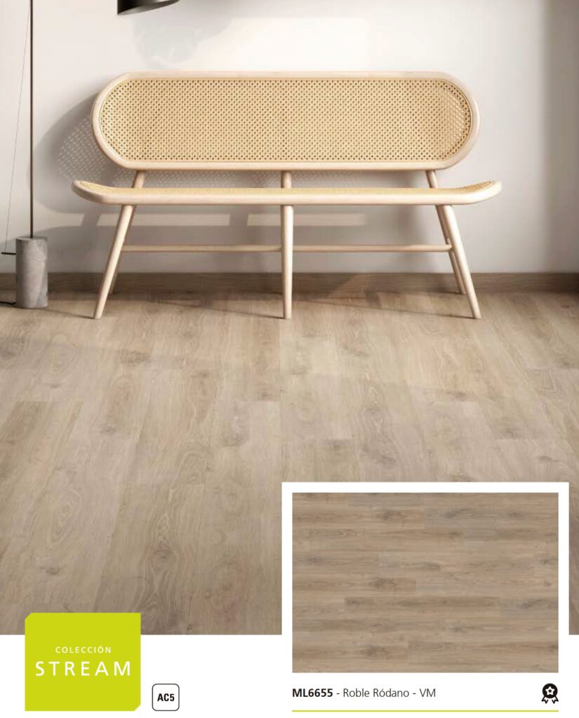 demostración suelo laminado roble ródano