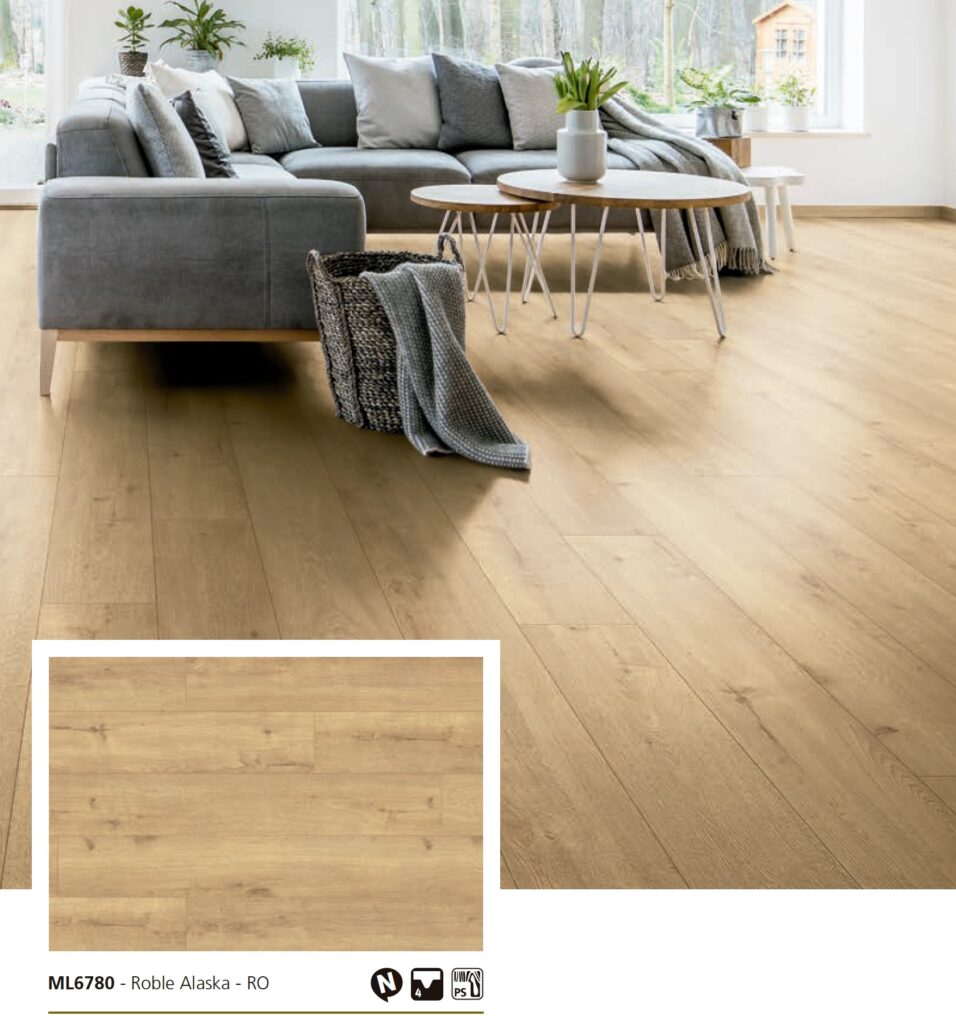 demostración suelo laminado roble alaska